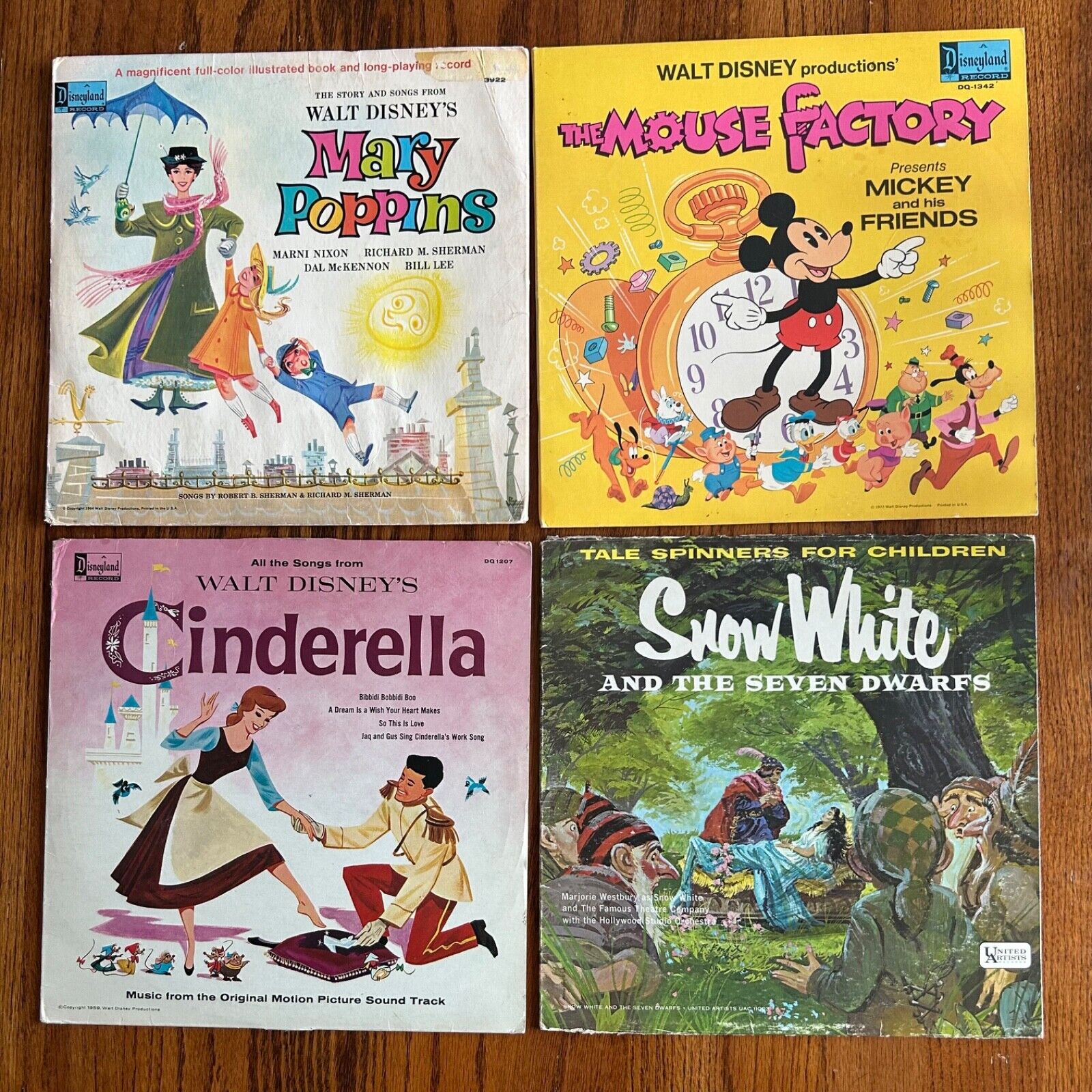 Walt Disney & Tale Spinners vintage records lot of 4