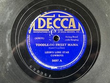 LEON'S LONE STAR COWBOYS Toodle-oo Sweet Mama/I Never Knew DECCA 5697 V++/E- picture