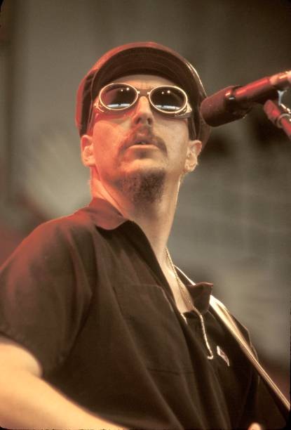 Singer bassist Les Claypool is shown at a live concert appearance - Old Photo 1