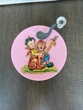 Vintage MAPSA Swiss Music Box Mozart Lullaby Pink Nursery Child Dog Works picture
