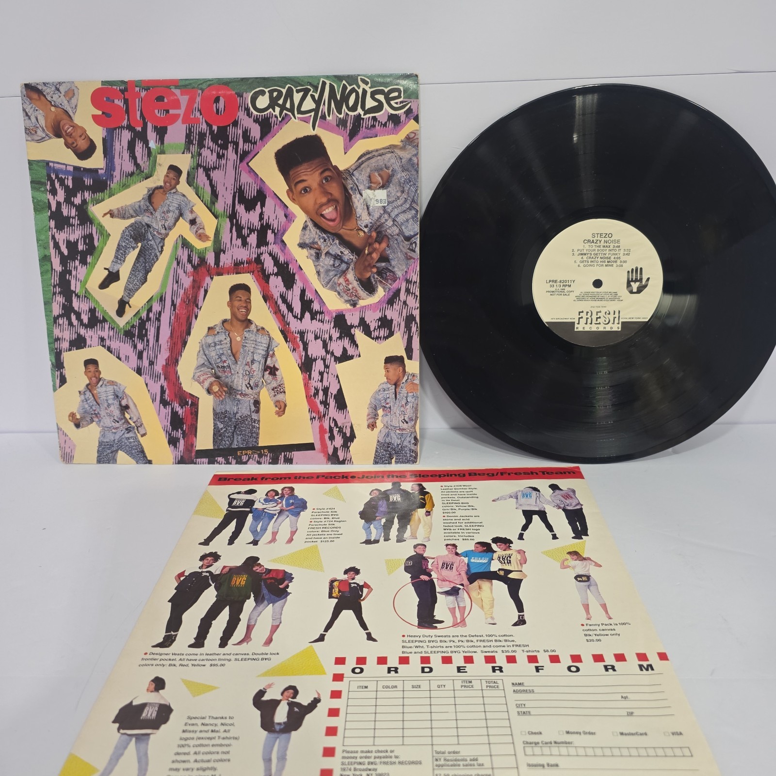 STEZO - CRAZY NOISE LP Vinyl FRESH RECORDS ORIGINAL 1989 NM/EX+ Rare