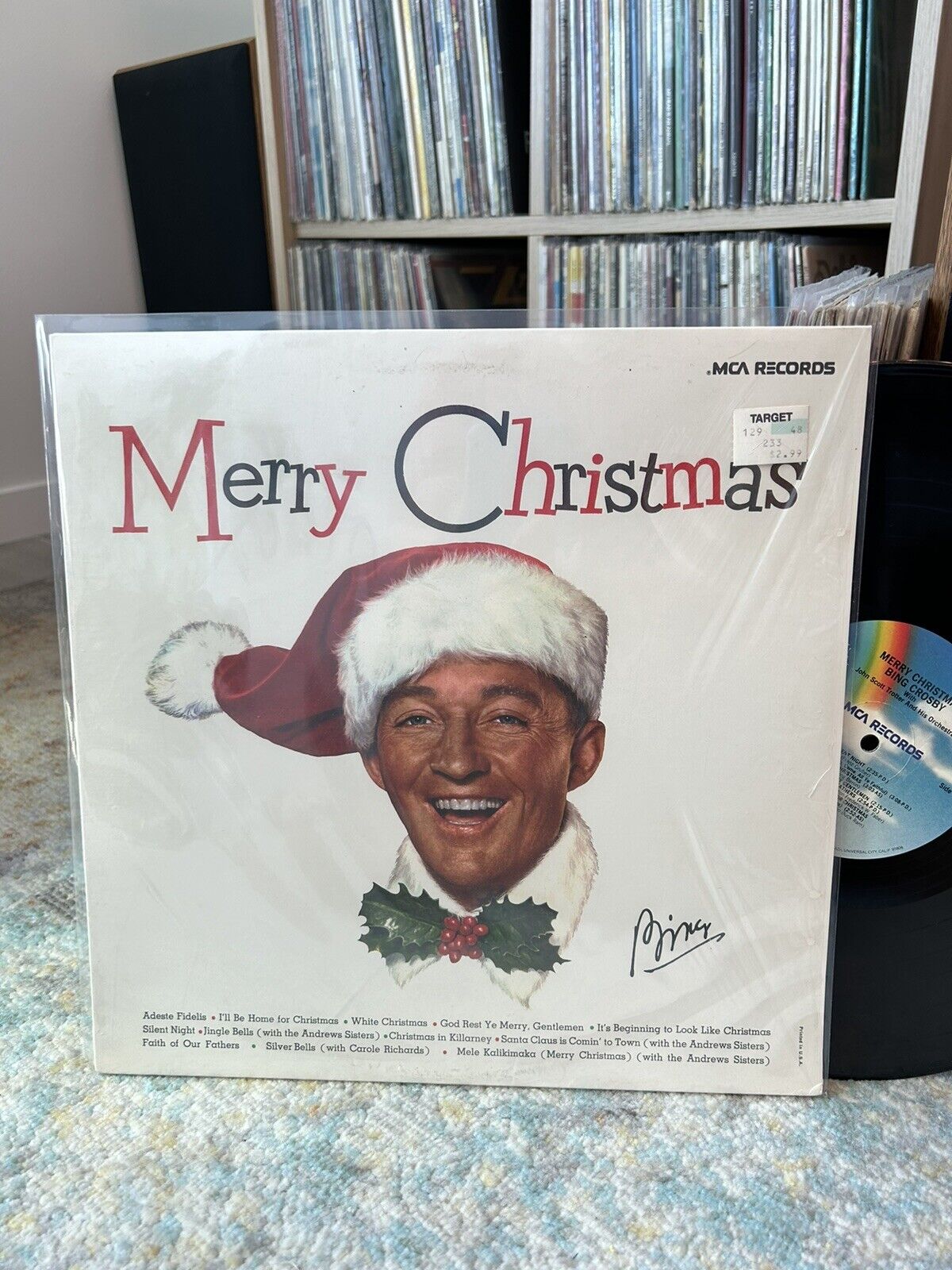 Bing Crosby Merry Christmas LP Vinyl In Shrink W/Vintage Target Sticker RARE