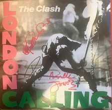 THE CLASH  Paul Simonon Mick Gallagher Mick Jones Signed Photo 14 x14 Exact Proo picture
