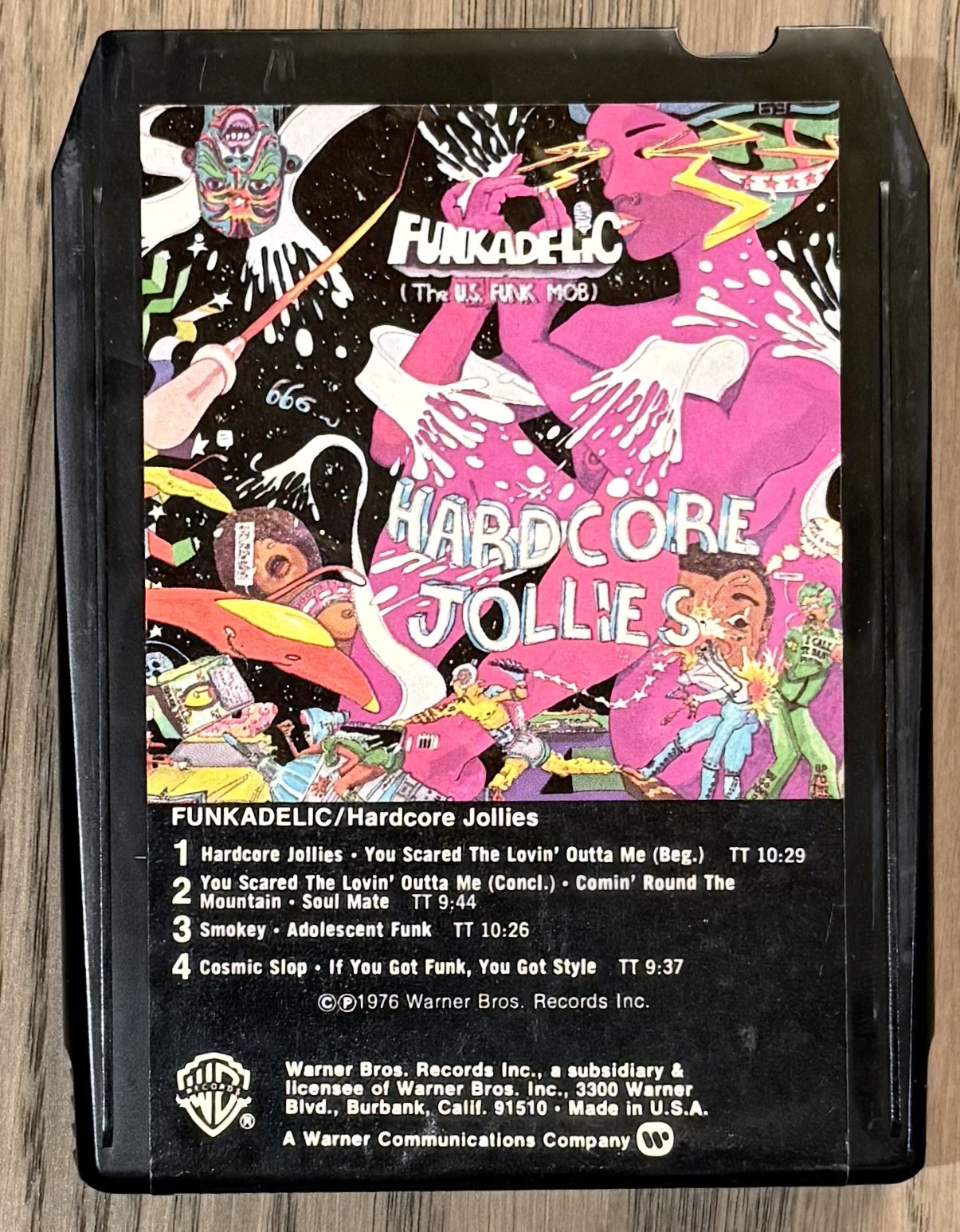 Vintage Funkadelic Hardcore Jollies 8-Track Tape 1976 George Clinton Funk Rock