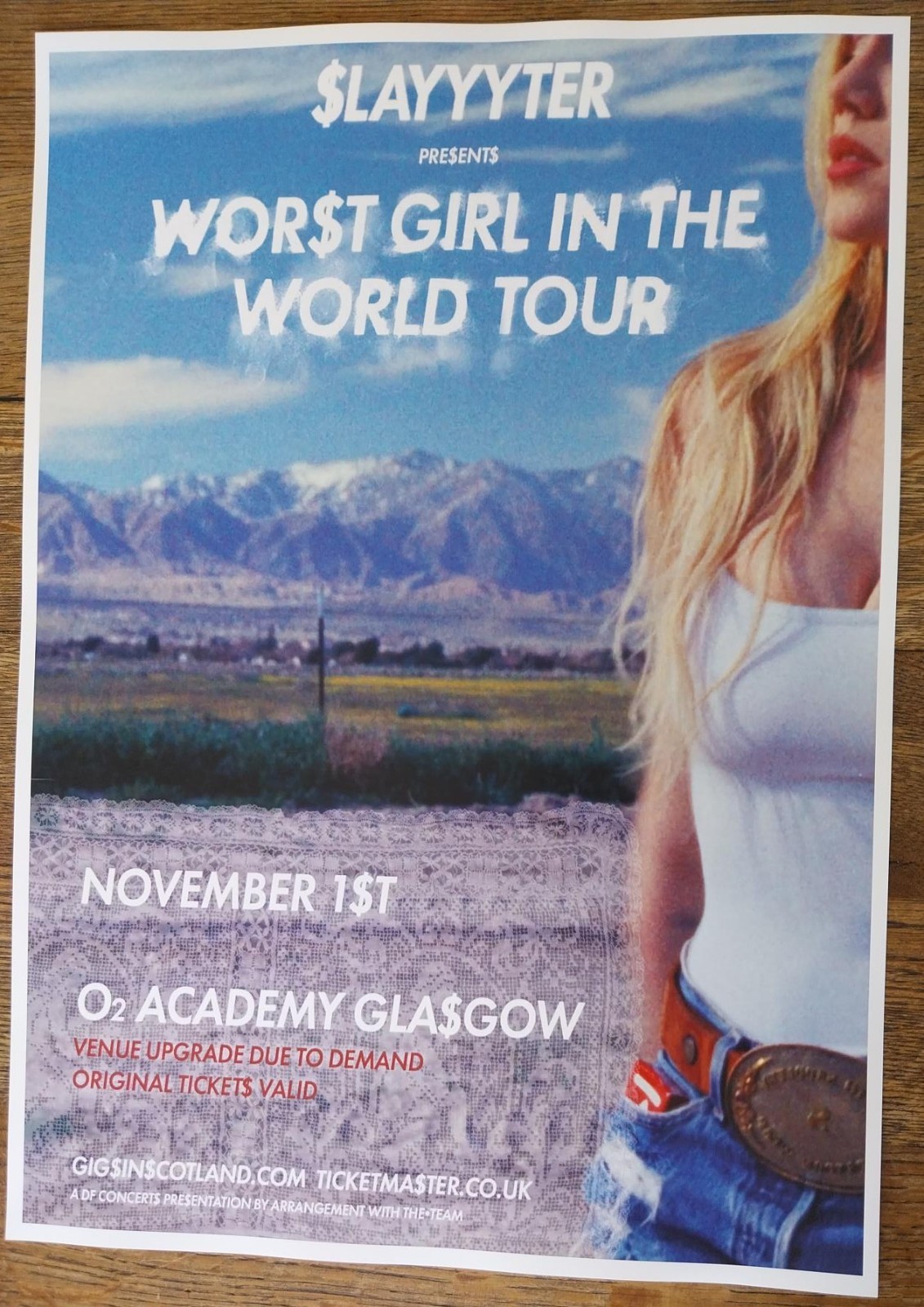 Slayyyter - live band music show 2026 promotional tour concert gig poster