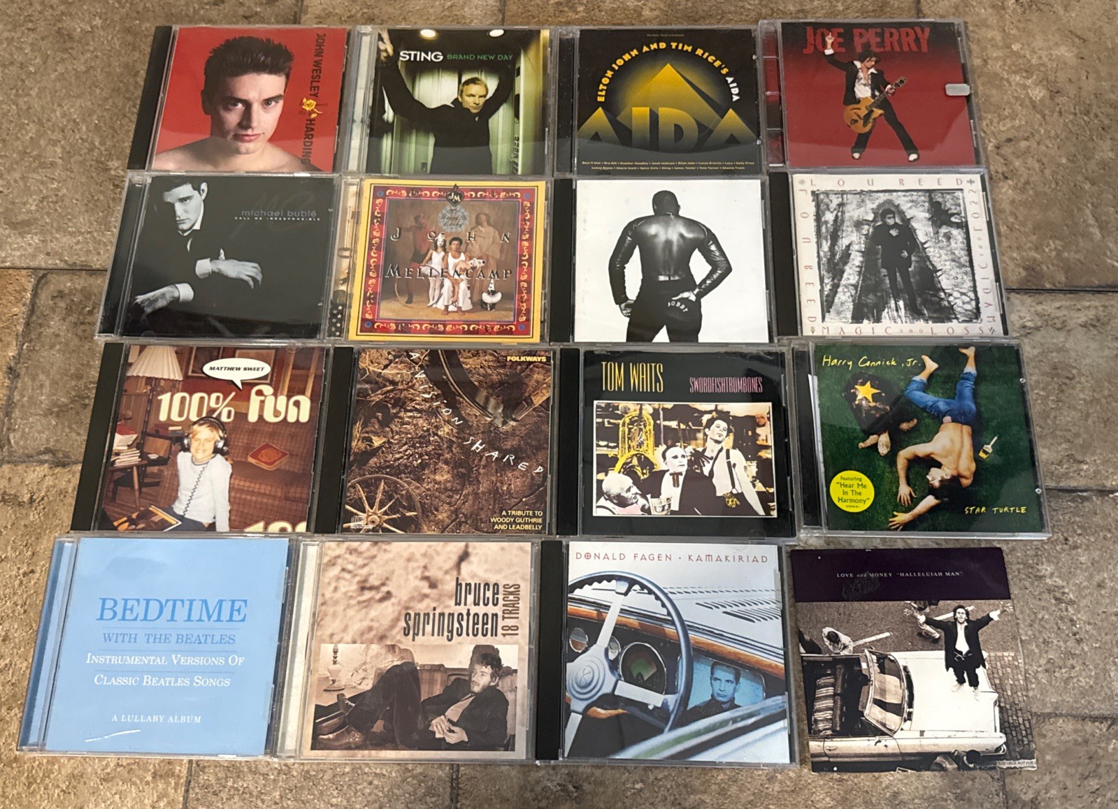 16 CD Lot Singer Songwriter Rock Pop Sting Springsteen Lou Reed Tom Waits VG