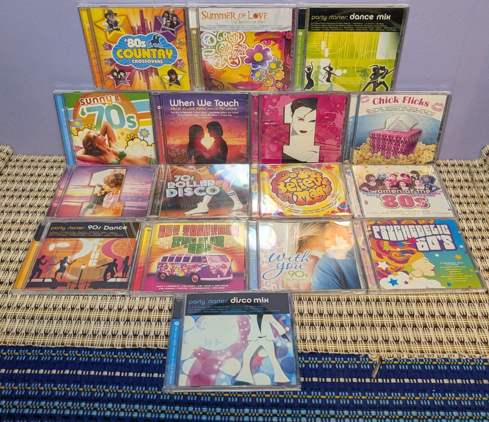 Mix Your Style CD's Lot of 18, Rock 80's, Disco, Original Artists & Recordings.