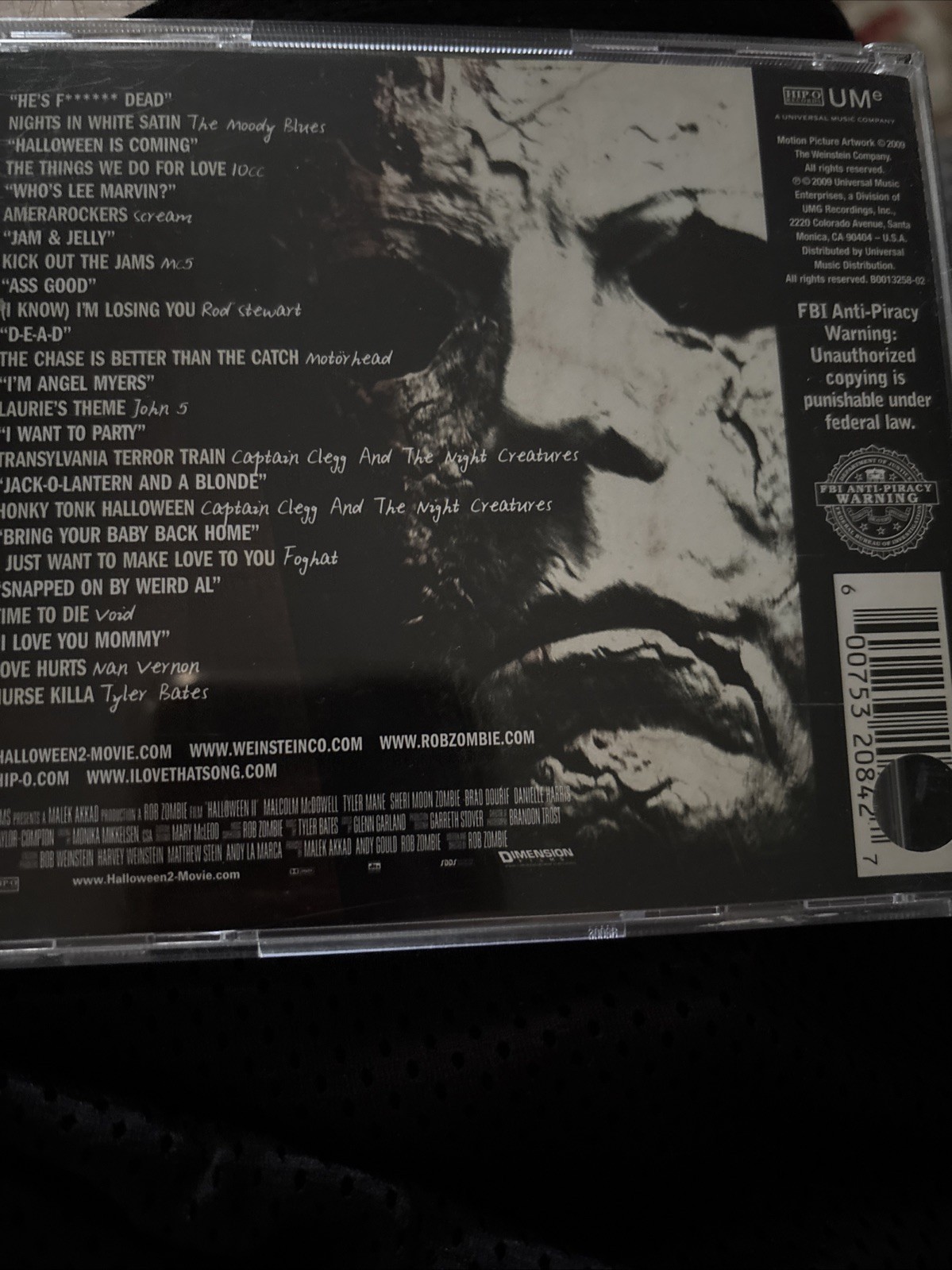 HALLOWEEN II 2  Soundtrack CD RARE OOP 2009 PROMO Rob Zombie