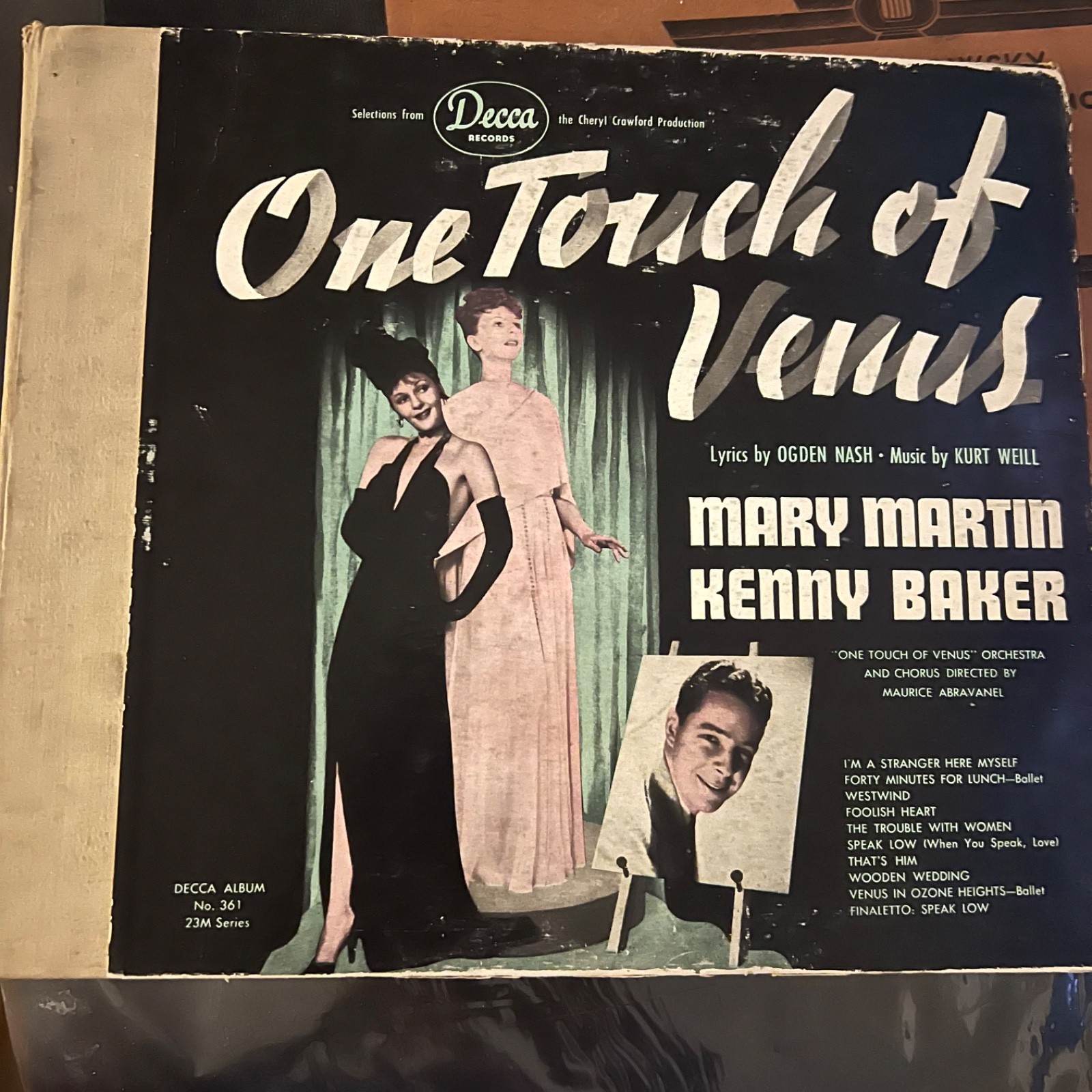 RARE 1940s Decca A-361 One Touch of Venus 78RPM Album Set Mary Martin COMPLETE