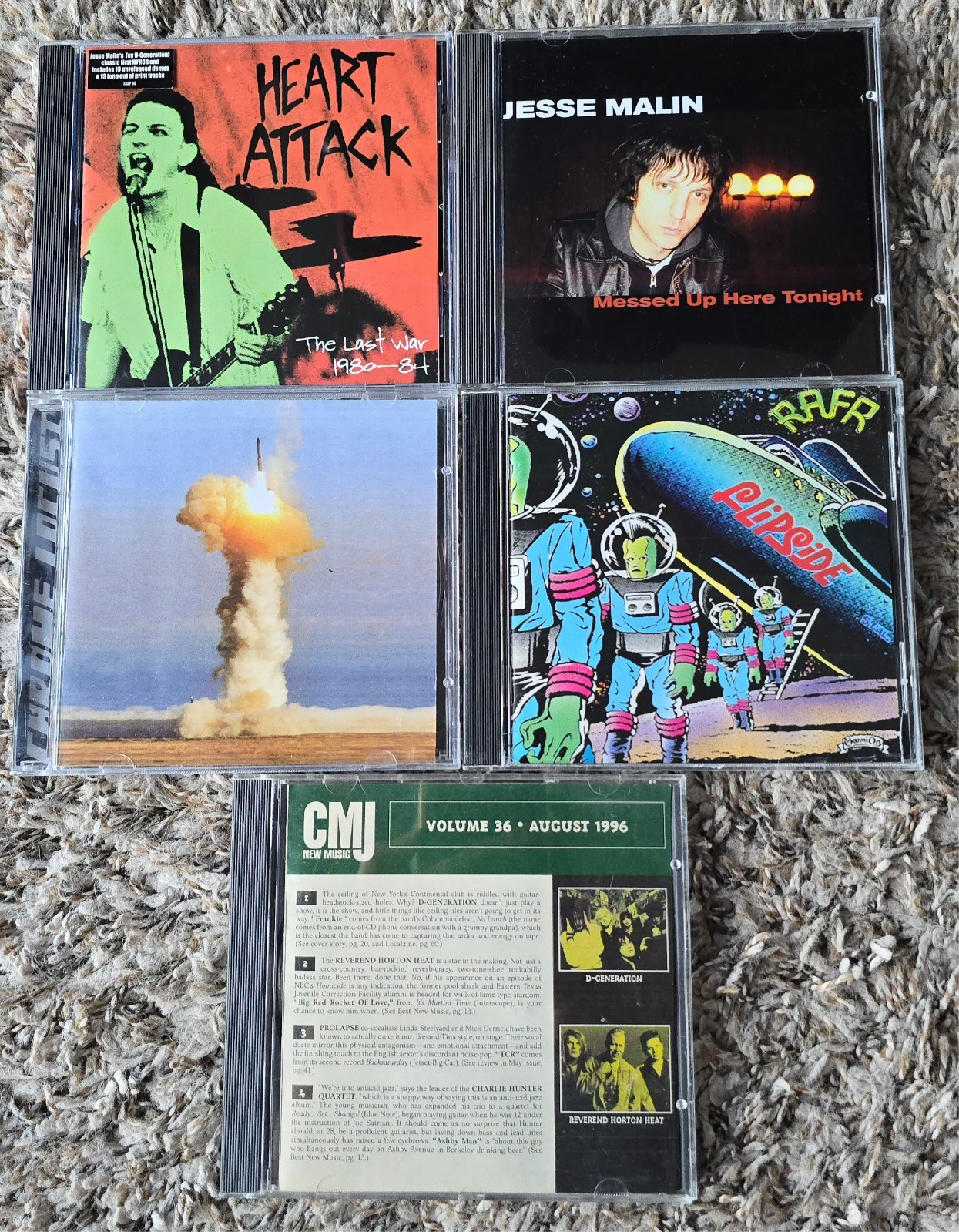 HEART ATTACK, JESSE MALIN, CHROME LOCUST, D-GENERATION, FLIPSIDE | 5-CD LOT NYC