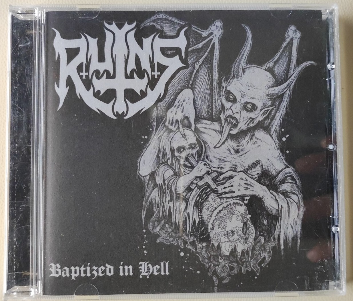CD BLACK METAL Ruins – Baptized In Hell Negative Existence US 2008