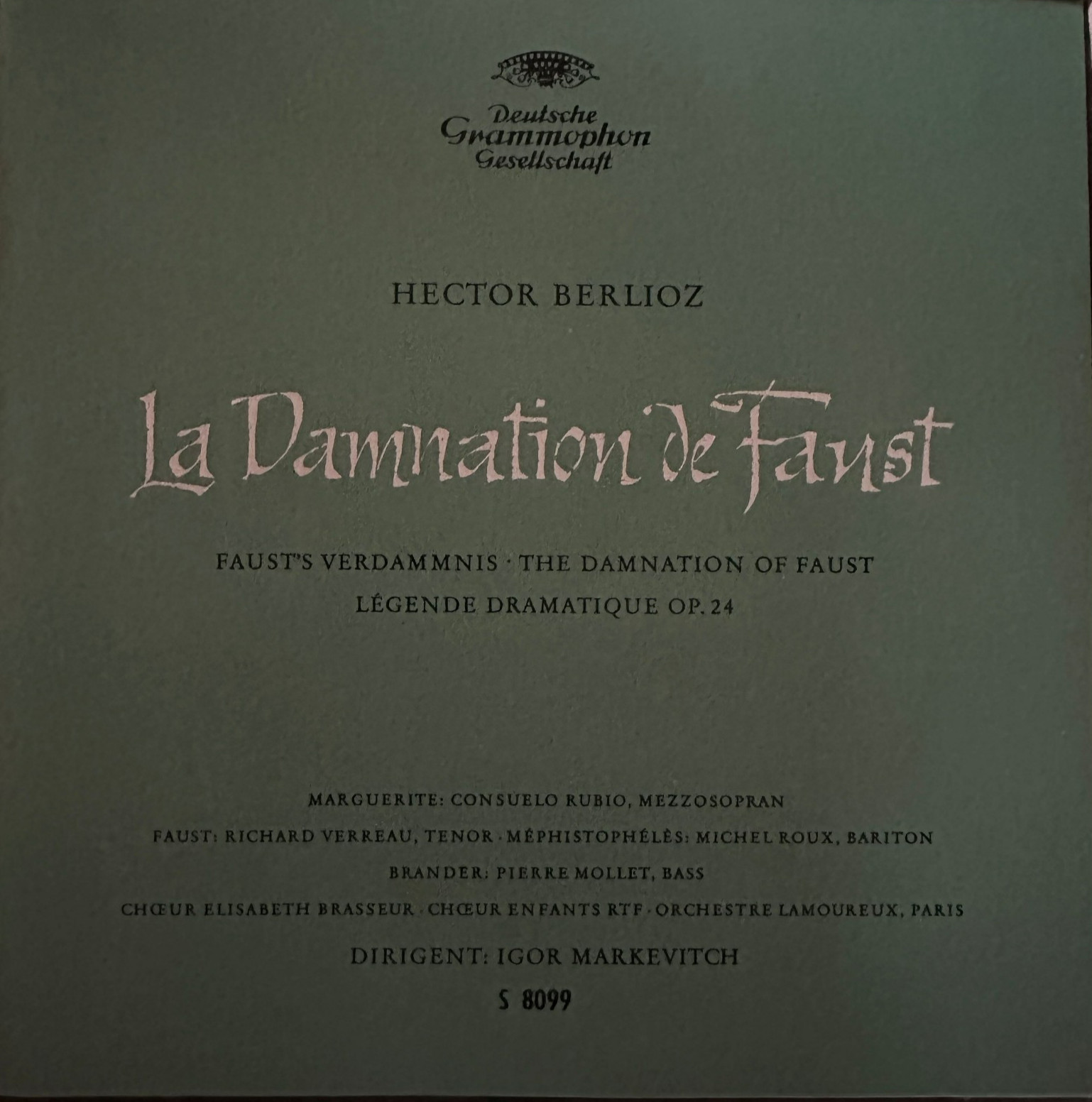 Hector Berlioz- La Damnation De Faust (Fausts Verdammnis) Reel Tape 7 ½ ips 4trk