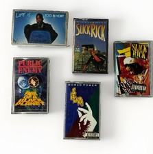 Vintage Hip Hop Cassette Tape Lot 5 Slick Rick Too Short Public Enemy Snap 1990 picture