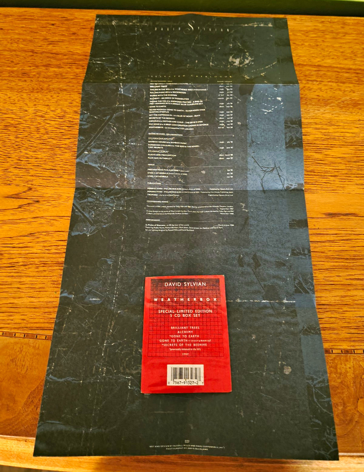 David Sylvian Weatherbox exce Special Edition Box Set CD, Virgin 1989 Rock