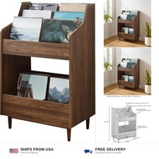 Crosley Furniture Liam Vinyl Record Storage Stand, Tiered Storage Shelves for... picture