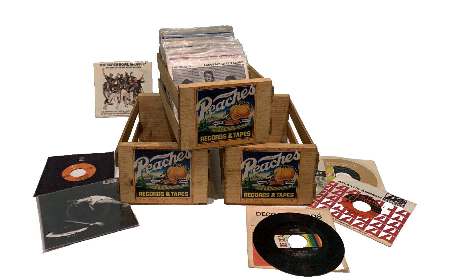 PEACHES RECORDS & TAPES STORAGE CRATE for (7