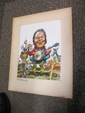 TV GUIDE Cover Portrait 1973 HEE HAW Roy Clark banjo Jack Davis farm animals picture