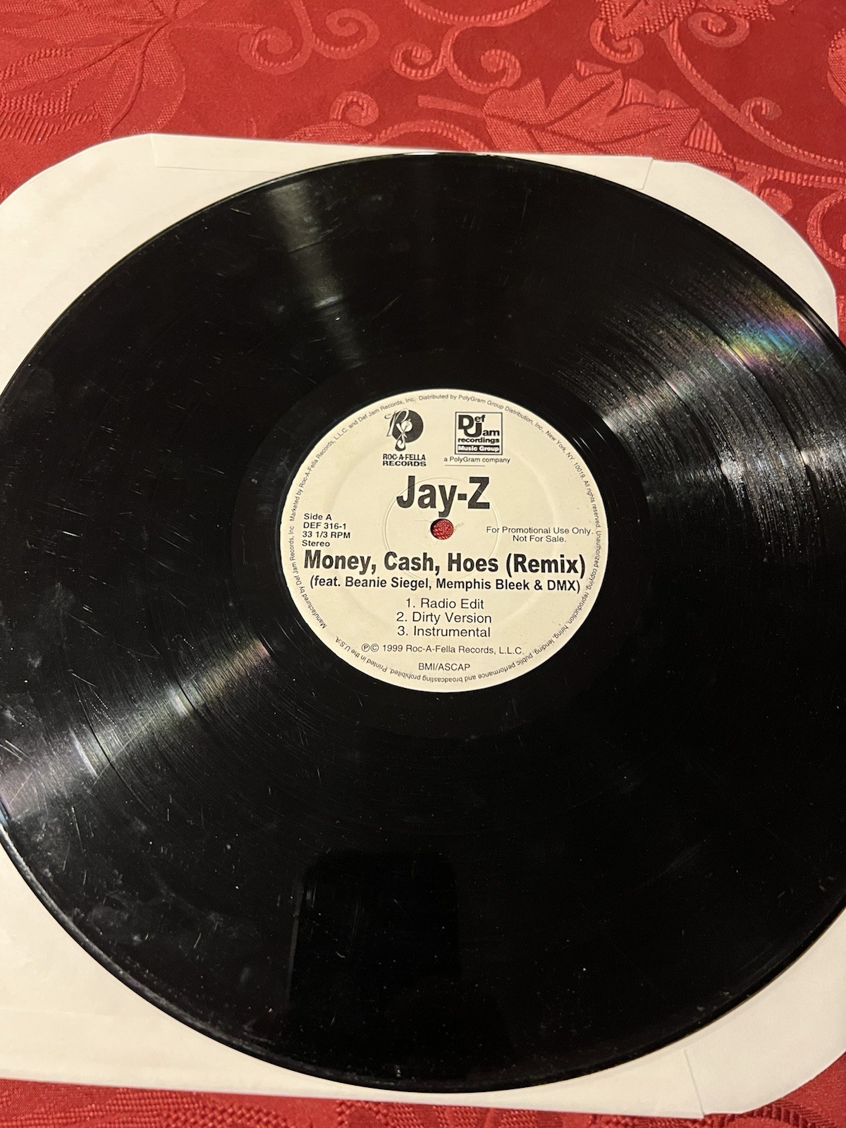 Jay-Z Money, Cash, Hoes / Jigga What? (1999) 12 Inch EP Vinyl Record Def Jam