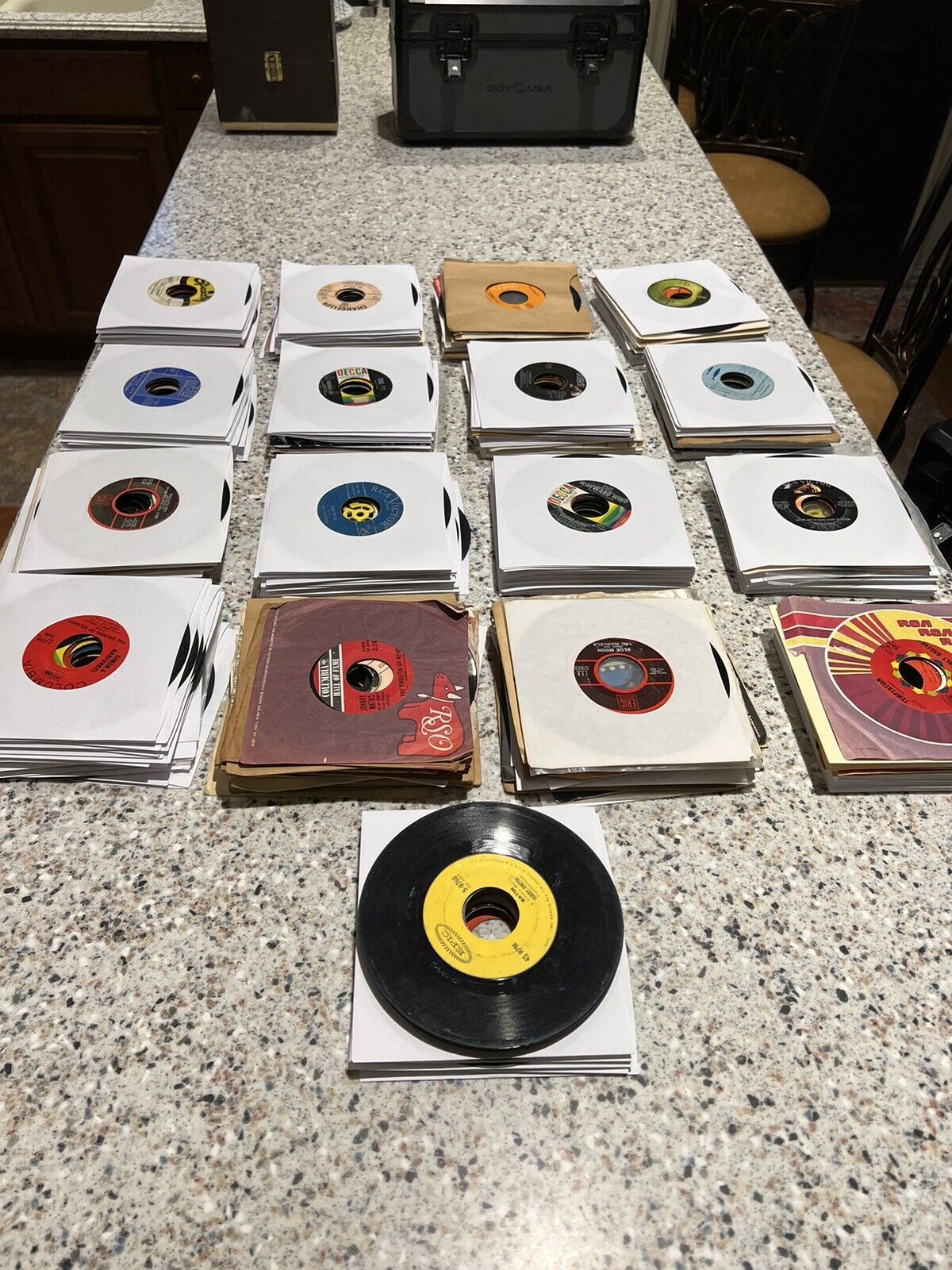 Lot of 336 45 rpm Vintage 7” Vinyl Records Mostly 50's, 60’s And 70’s