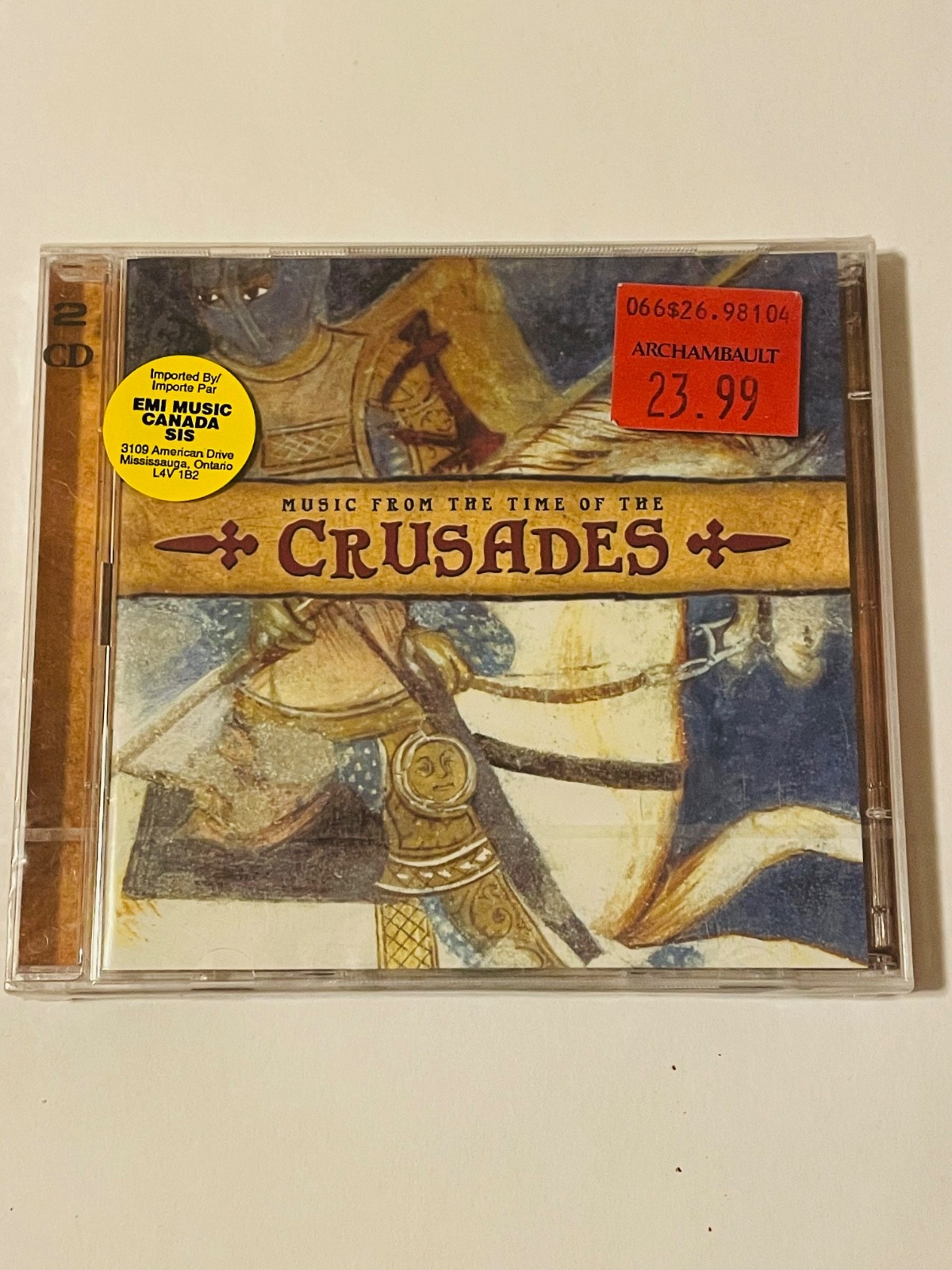MUSIC FROM THE TIME OF CRUSADES - 2 CD SET - BRAND NEW & FACTORY SEALED RARE 