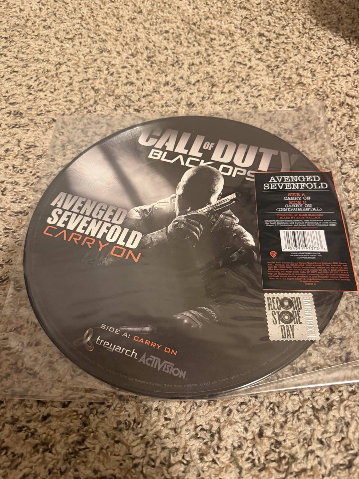 Call Of Duty Black Ops 2 Carry On Avenged Sevenfold Vinyl Rsd