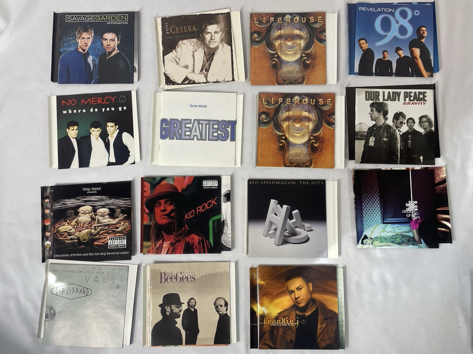 Lot of 14 Vintage 90s-2000s Pop & Rock CD Front Cover Inserts Only (No Discs or