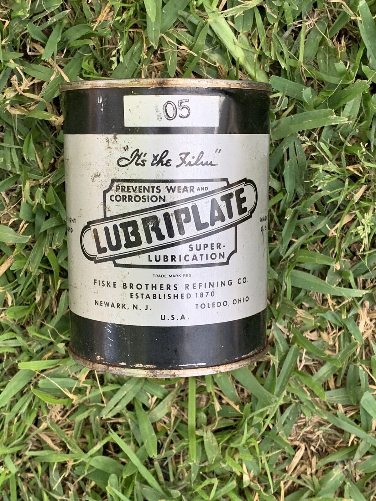 Vintage (NOS) Lubriplate Super-Lubrication Steel Can