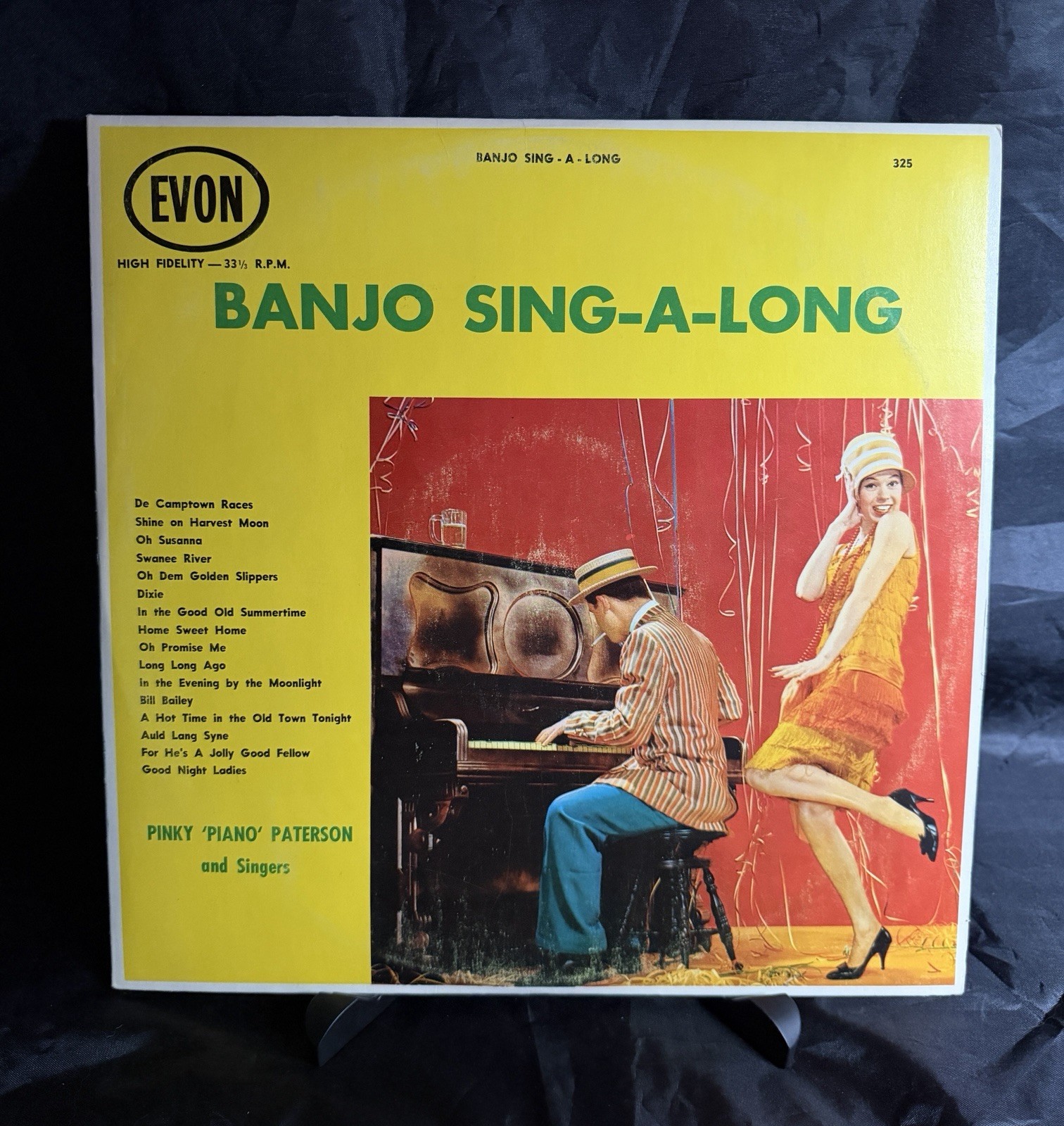 Banjo Sing-A-Long Pinky “Piano” Paterson Vinyl LP Evon Records