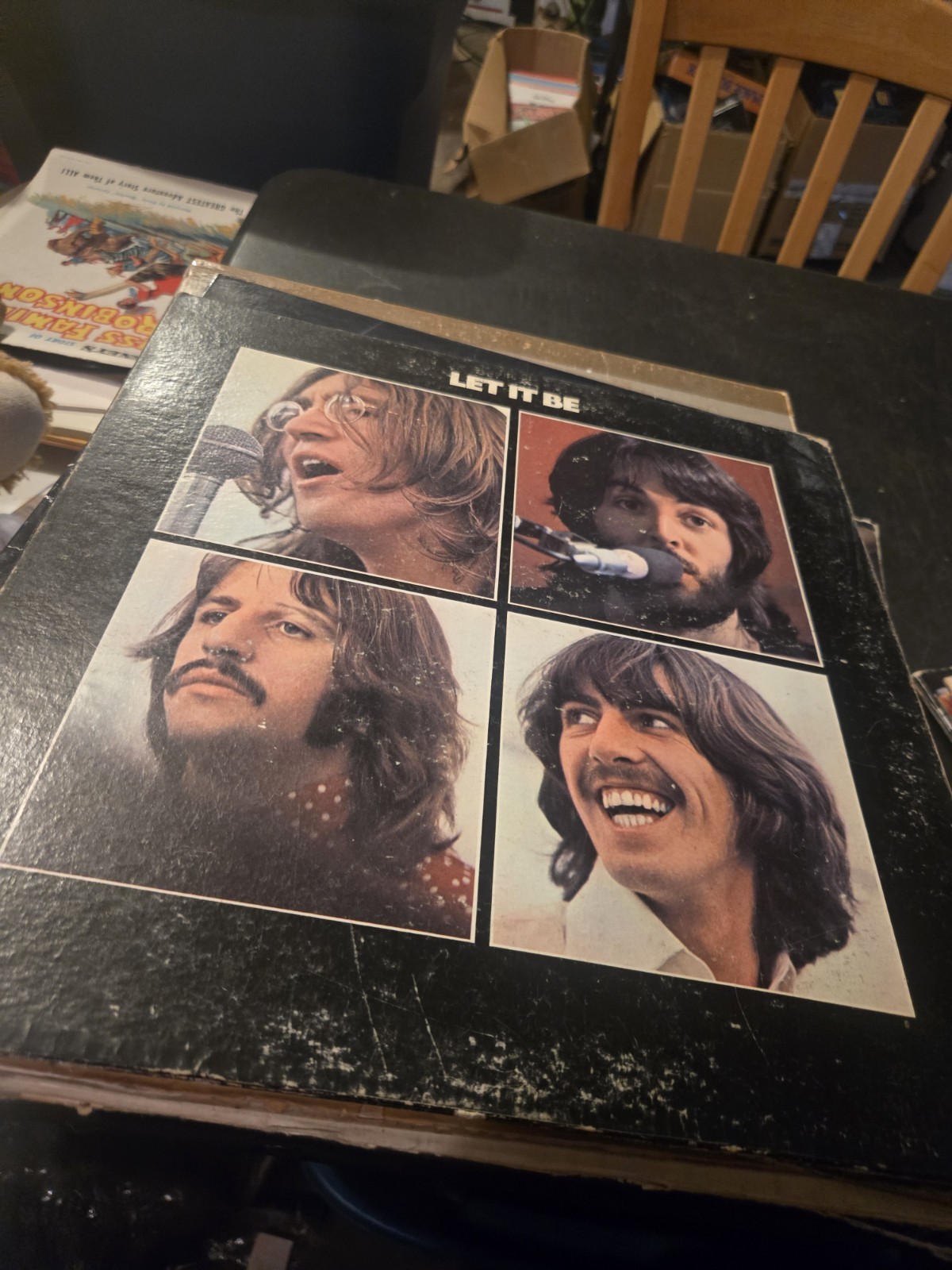THE BEATLES  LET IT BE Record Album Vinyl LP  John Lennon  Very Good  Good Plus 