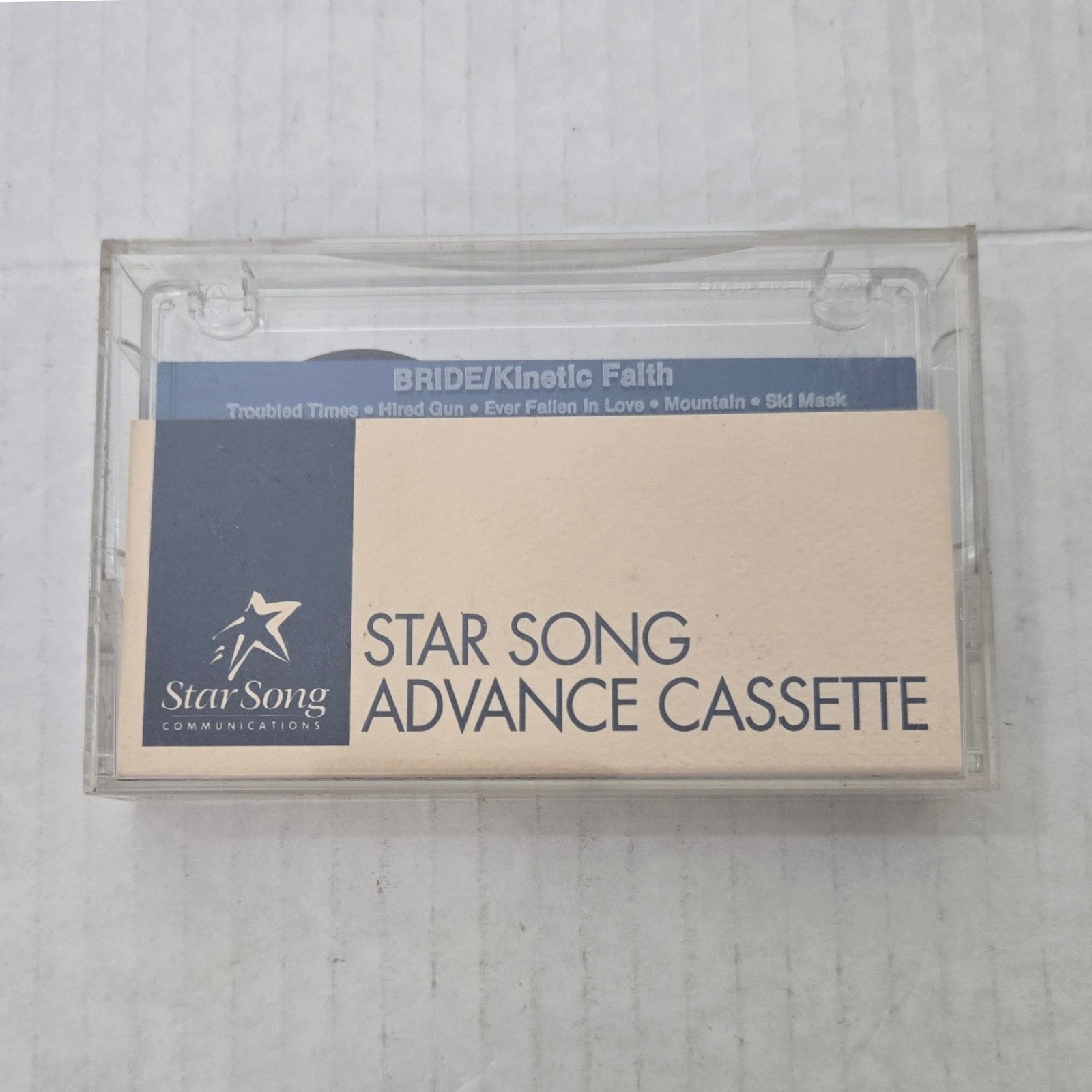 Vintage 1991 Bride Kinetic Faith Cassette Tape Advance Promo Star Song Metal