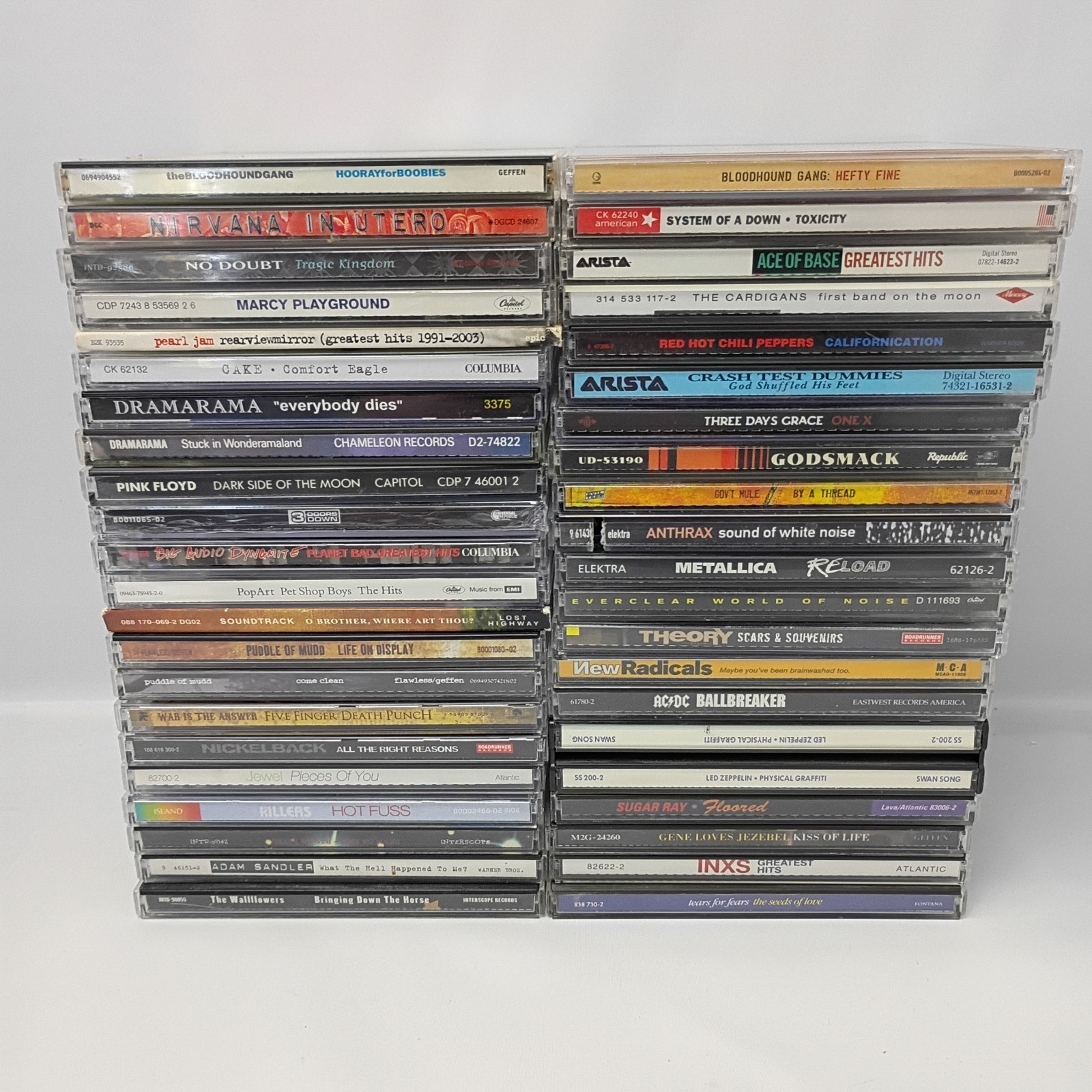 Lot of 42 CDs Rock Metal Grunge Nirvana Metallica Godsmack Cake Pearl Jam SOAD