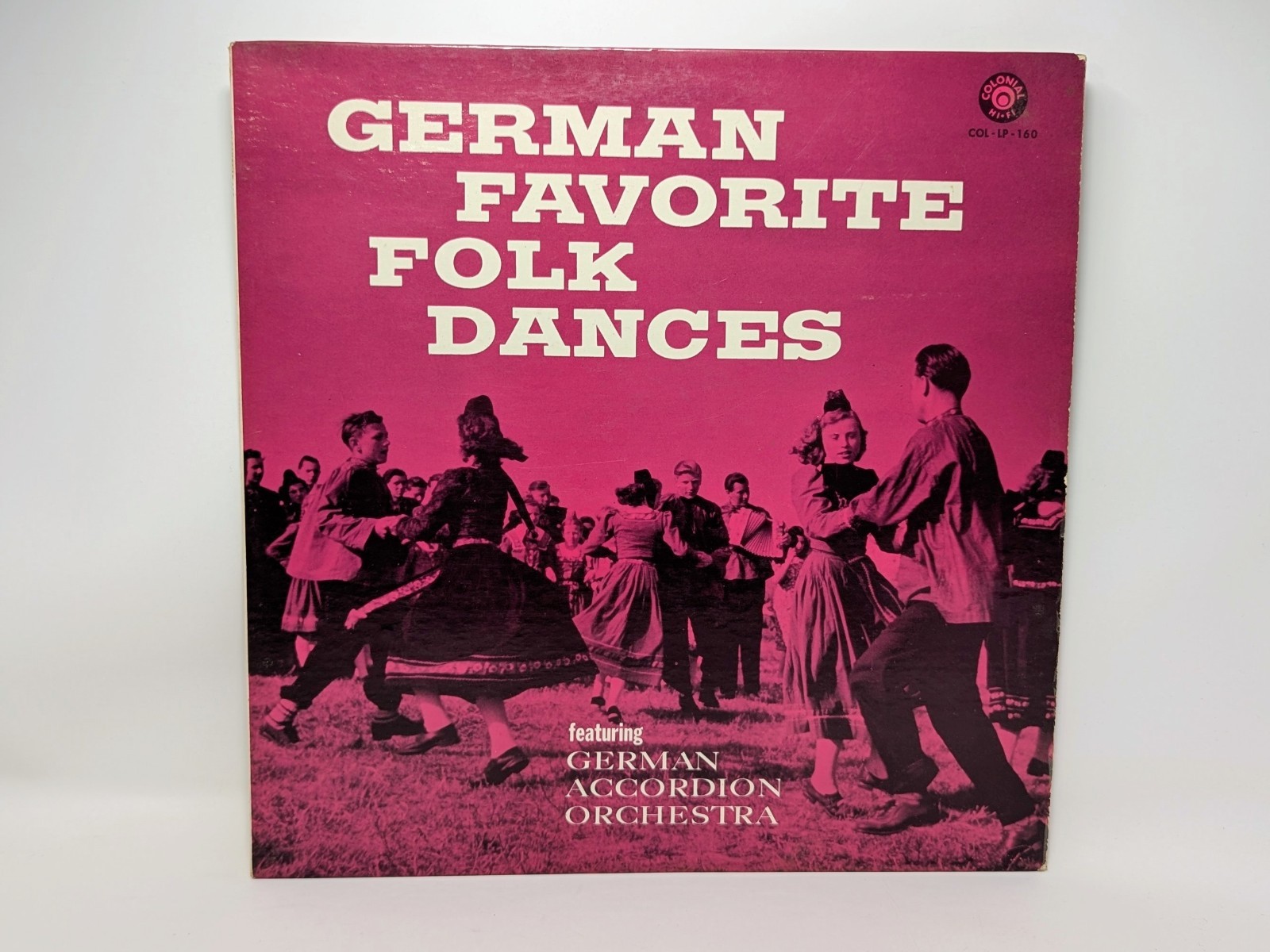 VINTAGE German Favorite Folk Dances LP Colonial COL-LP-160 MINT Vinyl NM Jacket