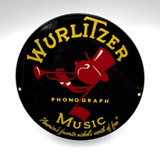 Wurlitzer Jukebox Porcelain Enamel Sign 10