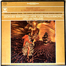 LISZT- A Faust Symphony/Les Preludes- BERNSTEIN/NEW YORK PHIL- Columbia MG 699 picture