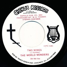 THE WORLD WONDERS - DON'T GIVE UP  / TWO WINGS - CHERUB VCP-1149 - 45 Record VG picture