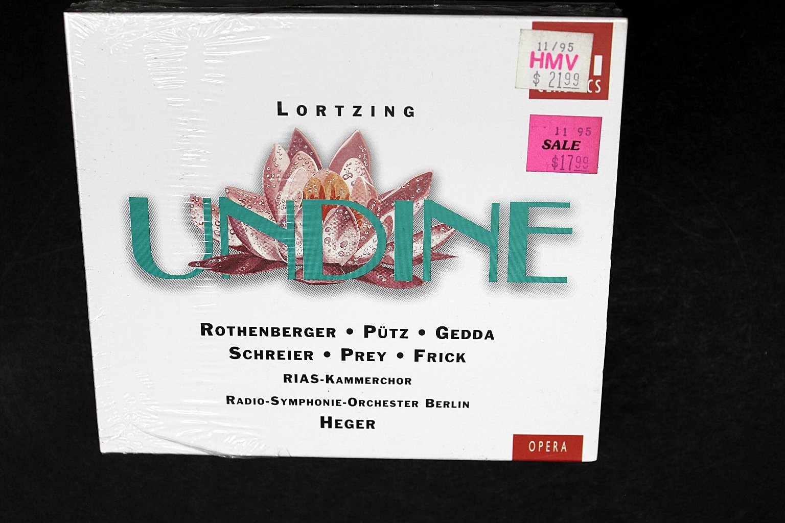 Lortzing – Undine CD 1995 Opera EMI Classics Robert Heger 2-CD Set Sealed