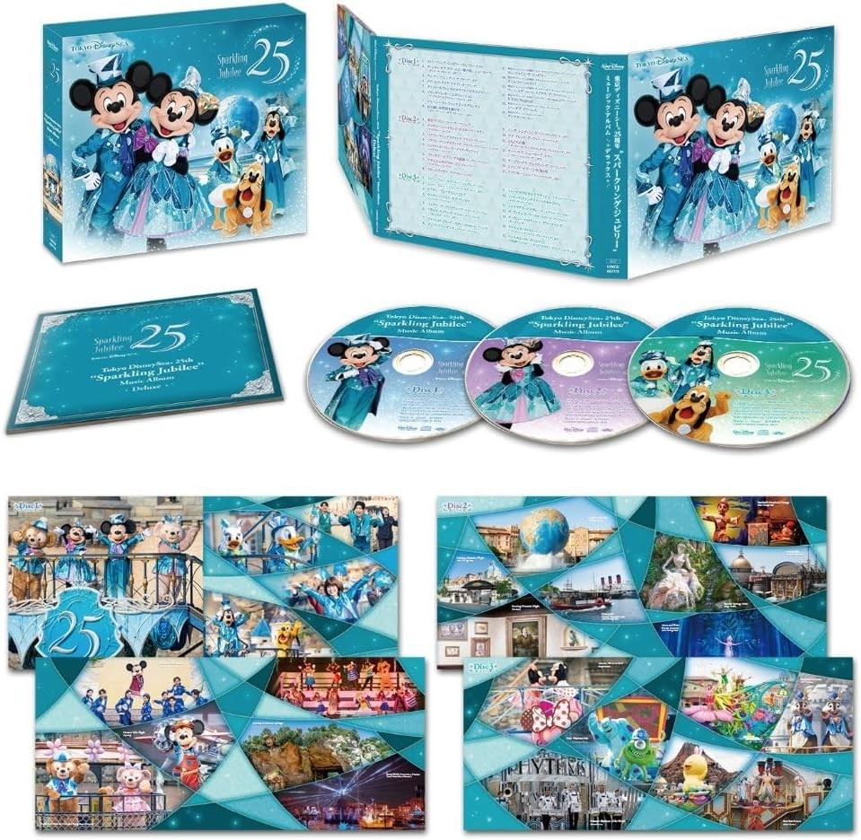 TOKYO DISNEYSEA 25TH SPARKLING JUBILEE MUSIC ALBUM DELUXE 3CD JAPAN NEW