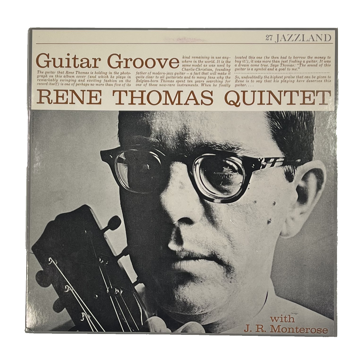 Rene Thomas ~ Guitar Groove ~ 1970\'s RI LP Jazzland J.R. Monterose NM~5