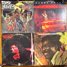 Lot of 4 Vintage Funk Soul Vinyl LPs James Brown Rick James Barry White Pickett picture