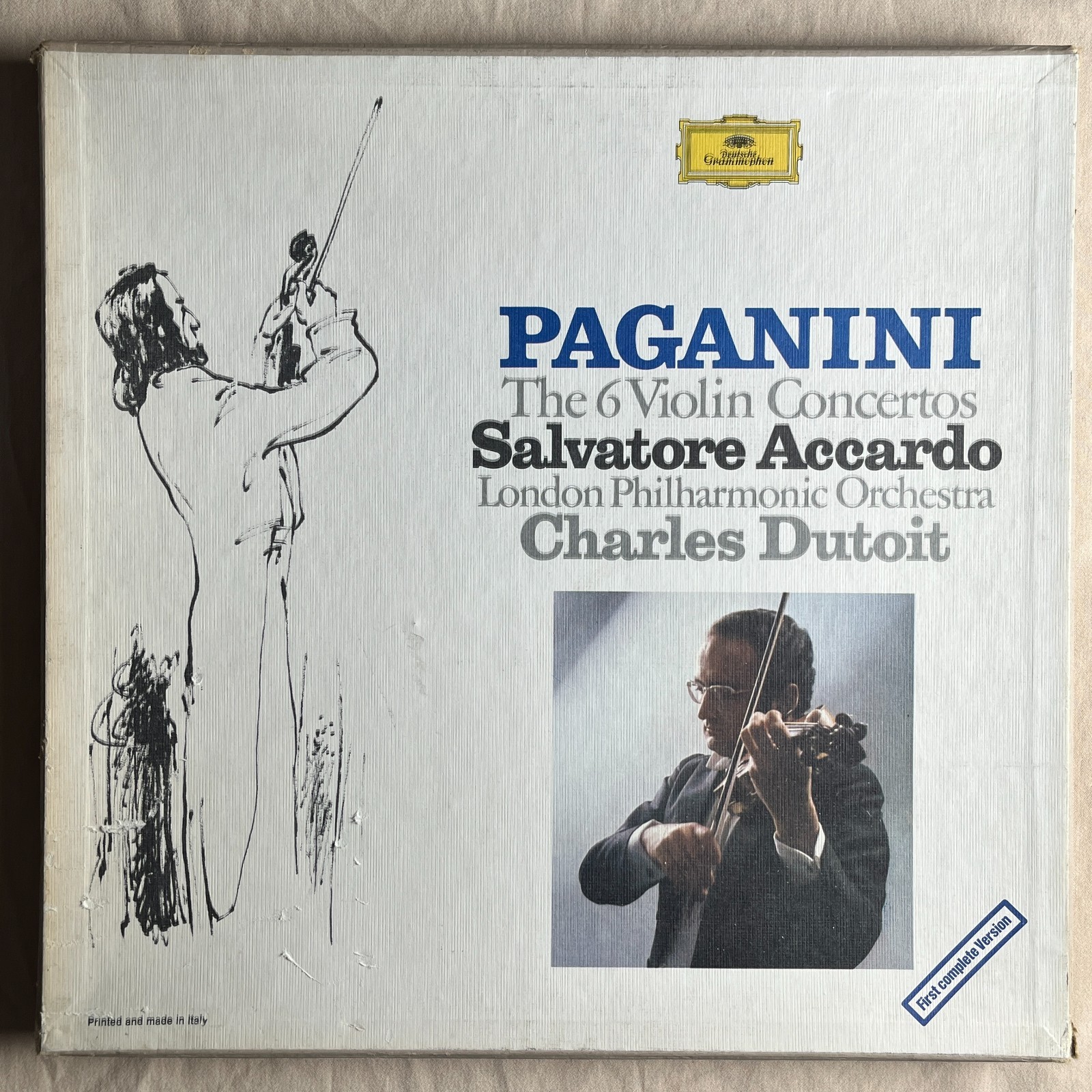 DUTOIT Paganini: The 6 Violin Concertos 1975 Box Set Deutsche Grammophon - VG+