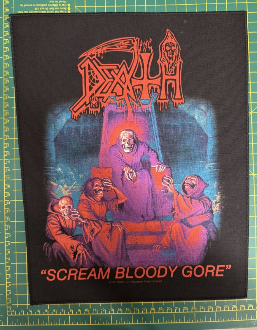 Death Scream Bloody Gore Large Sew On Printed Back Patch Officially Licensed