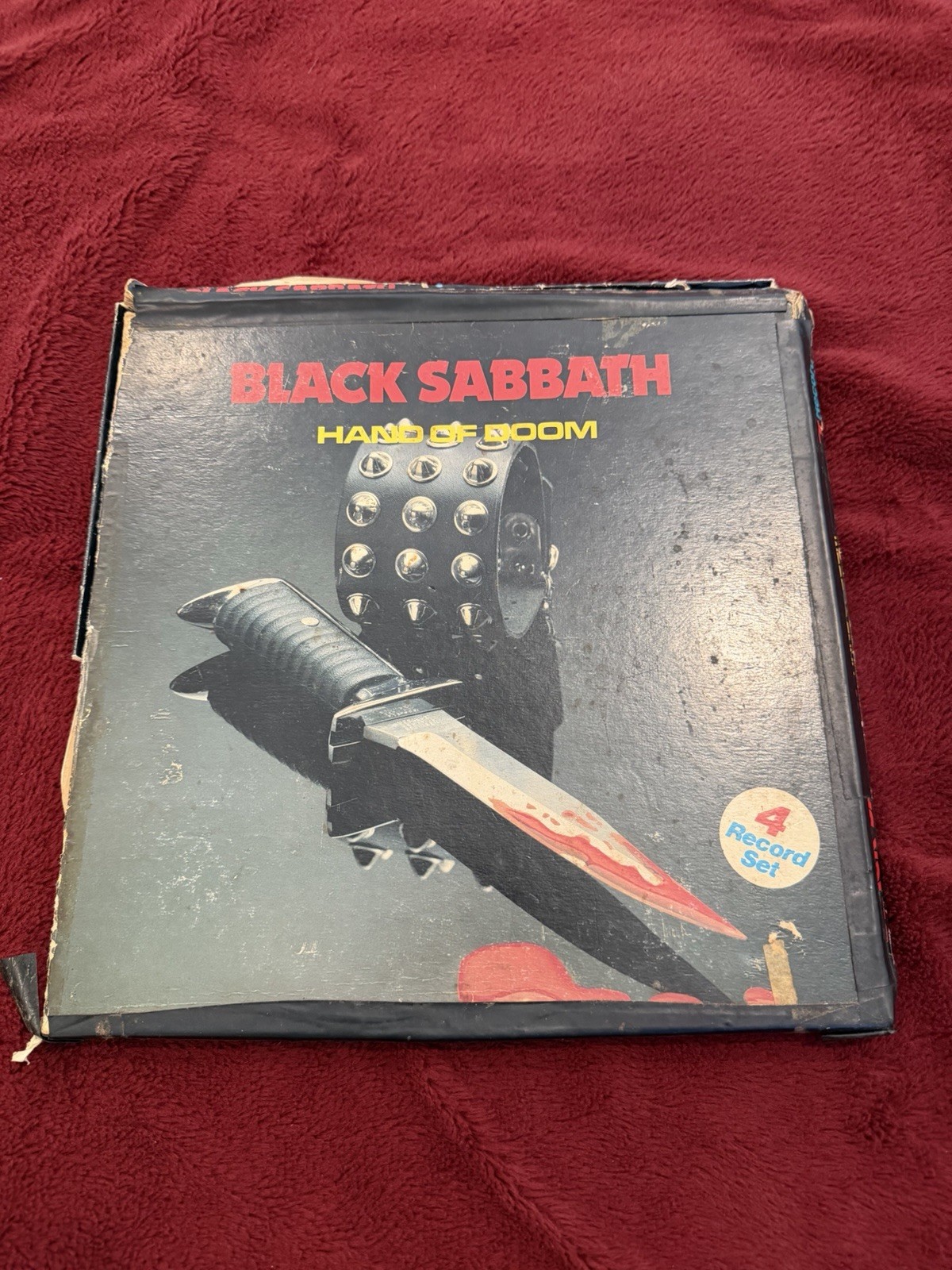 Black Sabbath Hand of Doom 4 LP Box Set 1984 Spain Victoria Vinyl VG+ To EX