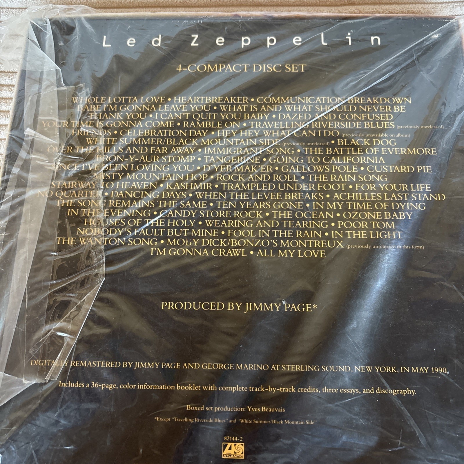 Led Zepplin Compact Disc Set Produced By Jimmy page  1990