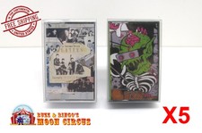 5x DOUBLE CASSETTE TAPE (OLD) (SIZE B)-CLEAR PLASTIC PROTECTIVE SLEEVE (READ) picture