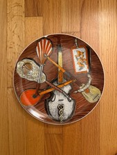 Fornasetti Milano Guitar & Stringed Instrument Plate - 10.5