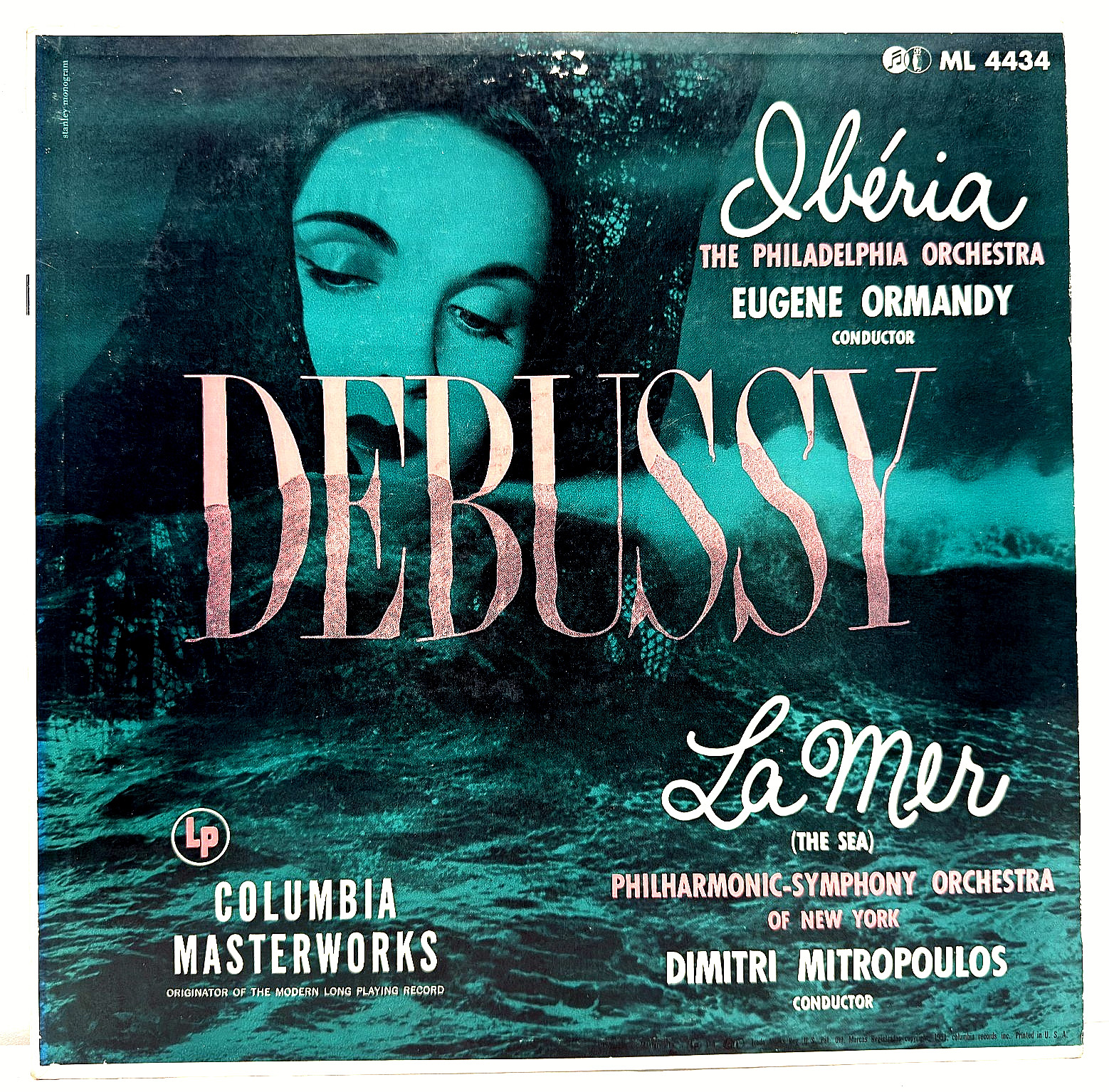 Debussy Eugene Ormond La Mer/Iberia 1951 Vinyl Columbia Records 1st Press