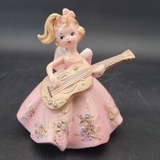 Josef Originals Mandy Playing Guitar in Pink Dress Musicale Series 2 foil Tags picture