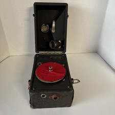 Vintage Plaza Music Co. Kompact Portable Phonograph Gramophone FOR REPAIR picture
