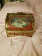 Vintage Music Box M.I.M Lador Inc Japan Wind Up Musical Jewelry Box Working picture