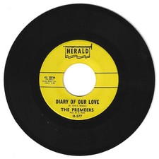 DOO WOP 45 THE PREMEERS DIARY OF OUR LOVE ON HERALD VG+ ORIGINAL picture